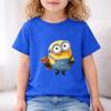 Fun Yellow Man Summer Children's T-shirt with Print for Outdoor 100% Pure Cotton Boys and Girls Comfortable Short-Sleeved Shirt