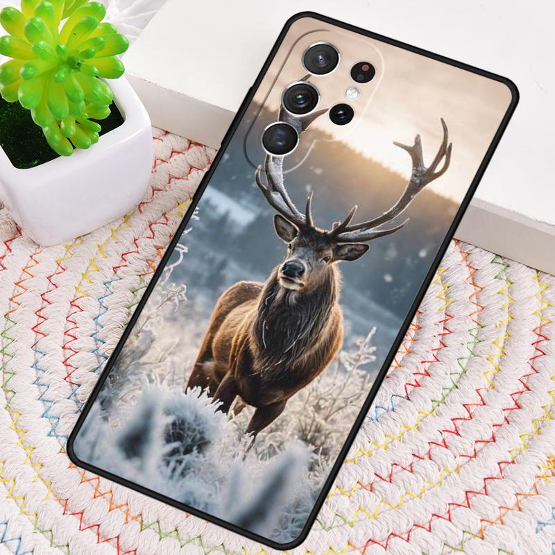 Чехол из ТПУ для телефона Samsung Galaxy note 10 pro S26 S25 S24 S23 S22 Ultra Plus S21 FE S20 с изображением самца оленя и природы