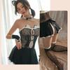 Cosplay Sexy Extreme Maid Costume Halloween Costume Cute Cat Lingerie Cat Ears Babydoll Erotic Naughty Sexy Adult Cat Costume Fancy Dress [Albfood]