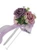 Set of 4 Bridesmaid Bouquets 24cm Artificial Flower Bouquet for Wedding Party Ceremony Anniversary Dinning Table