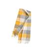 Hengyuanxiang Yellow Plaid Cashmere Scarf