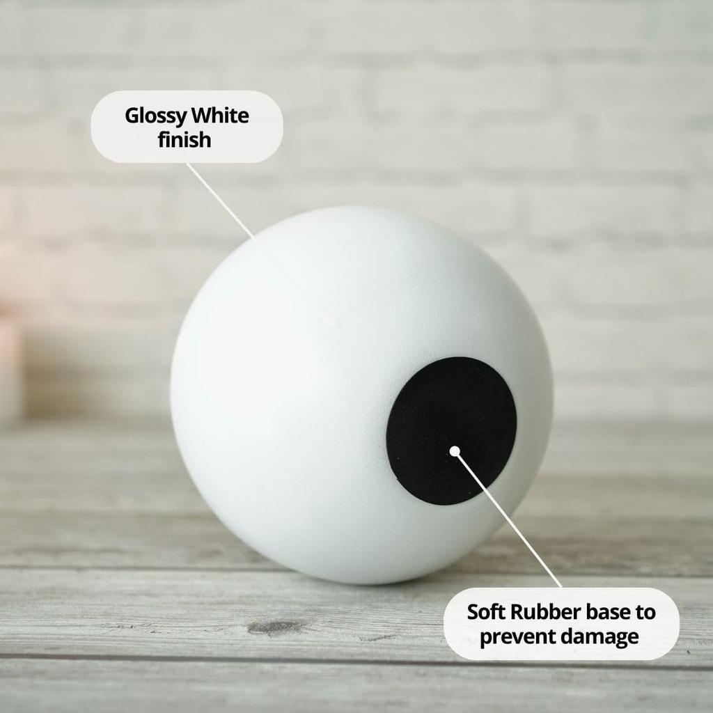 Белая металлическая ваза для цветов, Metal Ball Flower Vase (White, Medium),  Behoma