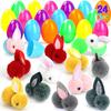 24piece Set Easter Bunny Egg Mini Plush Toys Surprise Egg Creative Children’s Gift Easter Basket Eggs Garden Decor Random Colors