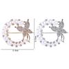 Trend Circle Butterfly Brooch Элегантные круглые броши со стразами Свадебный подарок