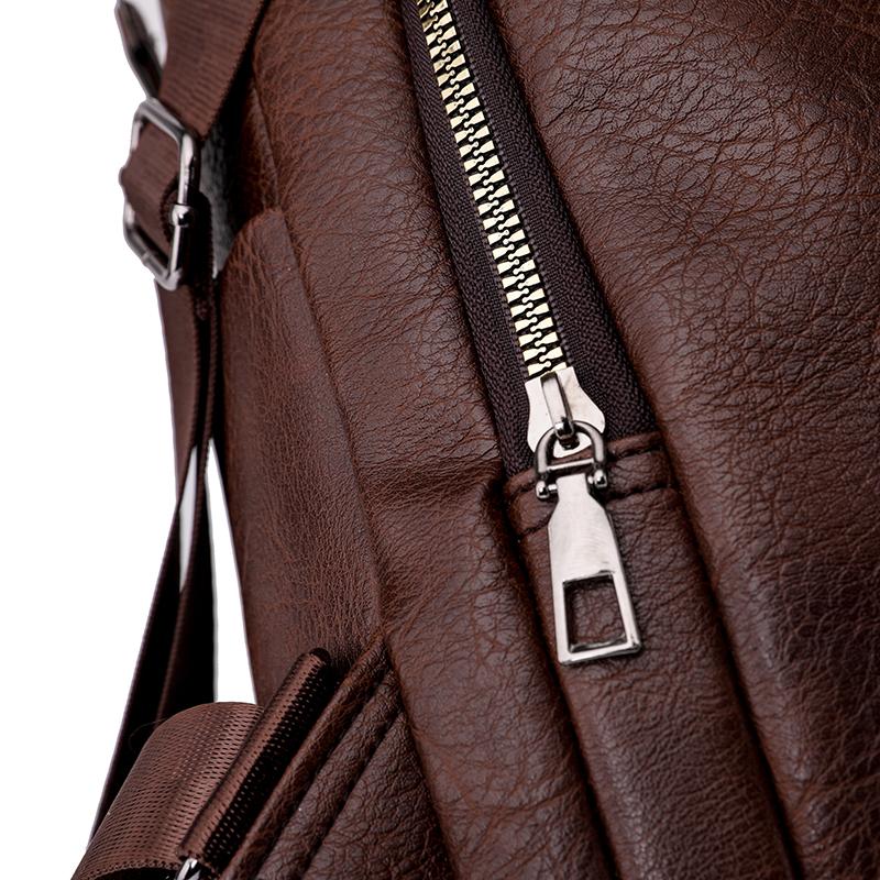 Кожаный рюкзак Женский противоугонный рюкзак Повседневная сумка через плечо Сумка унисекс