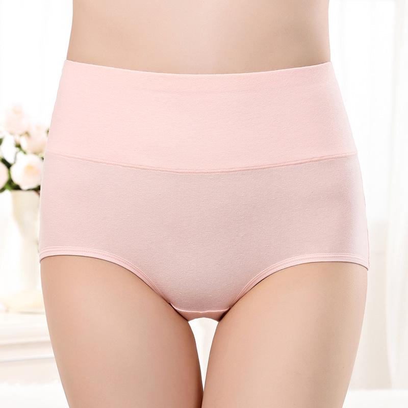 Plus Size High Waist Postpartum Abdomen Control Cotton Panties for Women