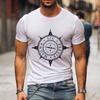 Magna Sic Parvis Print Compass Graphics Футболка Мужская одежда Футболка с коротким рукавом Uncharted Adventure Trip Мужская уличная футболка