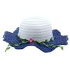 Flower Decoration Sun Hat Wide Brim Beach Hat Sweet Straw Hat  Beach