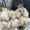 Women Winter Fox Fur Handbag Fur Party Bag Tote Designer Silver Fox Fur Handbags Female