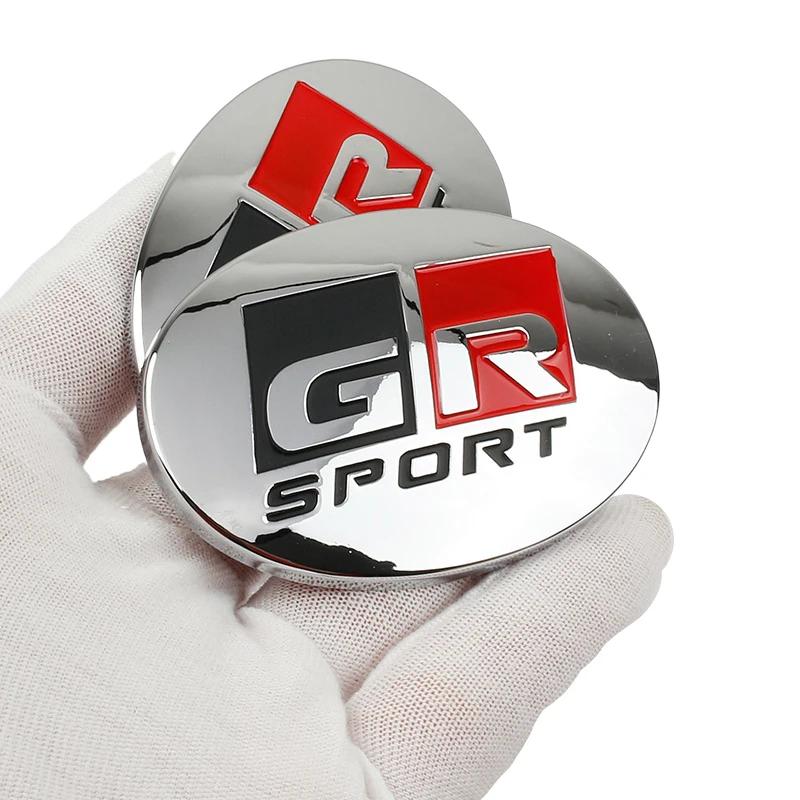 OELK1 Car Steering Wheel GR Sport Logo Cover Emblem Badge Decals Sticker For Toyota Supra Yaris 86 Prius RAV4 C-HR NOAH Corolla Camry