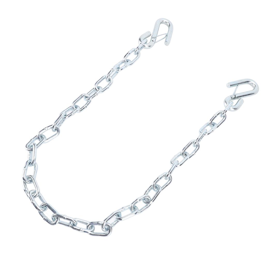 Предохранительная цепь для прицепа Высокопрочная Длина 1 м с S-крюками Грузоподъемность 3500 фунтов Нерастяжимая для прицепа, дома на колесах