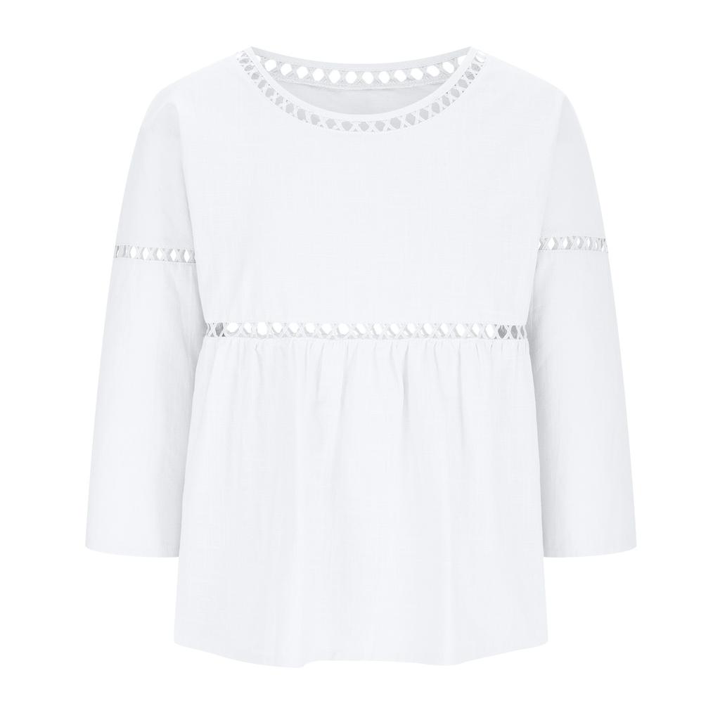 Модные открытые блузки весна-лето белые розовые женские блузки повседневные свободные милые женские хлопковые льняные топы