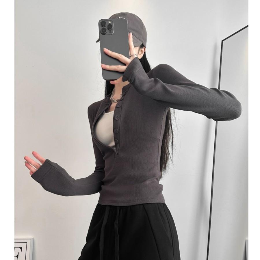 Маленькая ароматная куртка-футболка для женской весны, женская новая облегающая и чистая базовая футболка с длинным рукавом, топ