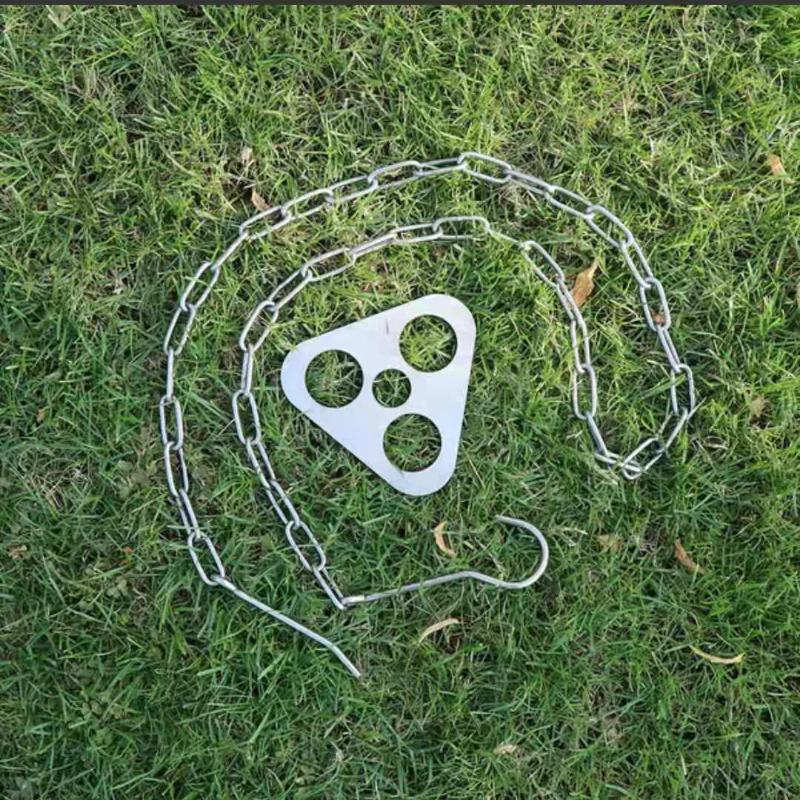 Подставка для костра на открытом воздухе, подвесной горшок, пикник, пикник, подставка для разведения огня, портативный складной штатив из нержавеющей стали