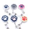 PVC Students Doctors Nurse Retractable Badge Holder Cartoon Cat Paw ID Card Holder Name Card Holder