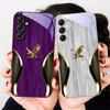 Благородное кольцо с золотым орлом для Samsung A20 30 22 23 24 25 26 31 32 A33 34 35 42 50 51 52 53 54 55 56 70 71 72 73 стеклянный чехол для телефона