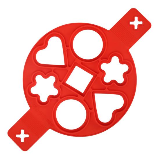 Силиконовое кольцо для яиц и блинов, форма для приготовления блинов, 7 ячеек, кольцо для приготовления яиц для кухни, антипригарное, легко переворачивать, инструмент для завтрака