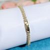 WWJ Classic Simple Golden Silvery Tennis Bracelet CZ Zircon Women's All-Match Jewelry Jewelry Gift на День святого Валентина