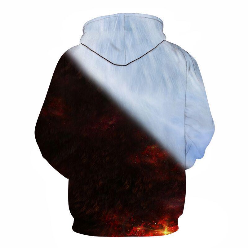 Худи с 3D-печатью головы лисы-волка BF, звездное небо, тигр, Альянс Marvel, спортивная одежда для пары