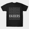 Мужская черная футболка с принтом Raiders Печать на трансферной бумаге без вырезания Хлопковая футболка