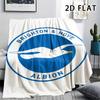 1Pc Brighton Print Flannel Blanket, High quality Comfortable for All Seasons, Home Decor, Warmth and Comfort, Perfect for Christmas Gifts