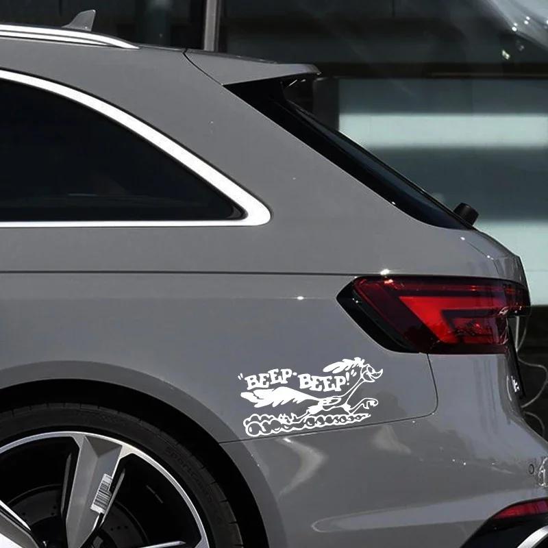 17x7.7см Наклейка Дорожный Бегун Мультяшный Старый Быстрый Автомобиль Грузовик Ноутбук Виниловые Аксессуары Дека Автомобильные Декоративные Аксессуары