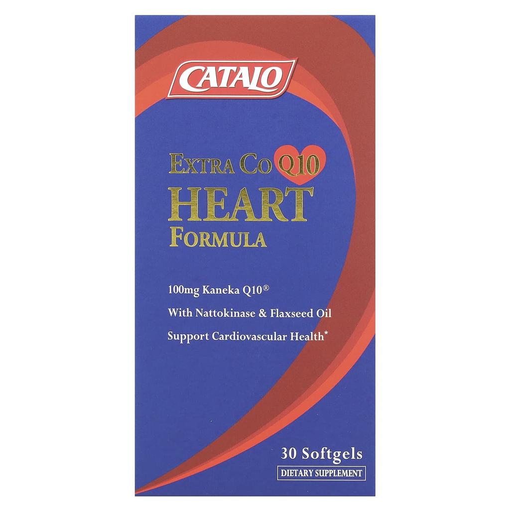 CATALO, Extra CoQ10 Heart Formula, with Nattokinase and Flaxseed Oil, 30 Softgels