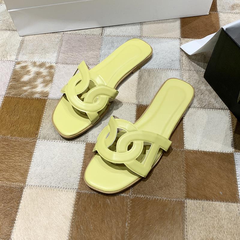 Модные женские тапочки, летние брендовые шлепанцы с открытым носком, повседневная обувь на плоской подошве, сандалии для отдыха, женские пляжные шлепанцы, тапочки, большой размер 35-41