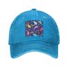 Rainbow Narwhals Under the Sea Blue Washed Denim Cap Casual Baseball Caps Adjustable Hat Summer Unisex Baseball Hats
