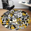 1pc Doodle Dogs Office Round Area Rug,  Mat Suitable ForOffice, Under Office Chairs Bedroom Living Room Home Decor, Room Deco