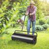 Lawn Roller, 17 Gallon Sand/Water Filled Yard Roller, Steel Sod Roller with Easy-turn Plug and U-Shaped Ergonomic Handle for Convenient Push and Pull,