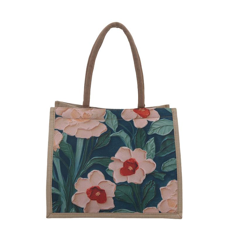 Большая вместительная льняная сумка для поездок на работу, новая сумка через одно плечо, этнический стиль, студенческая ручная сумка для занятий