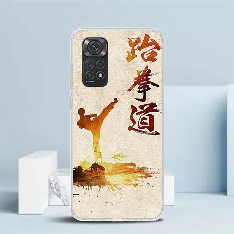 Чехол для телефона Кунгфу Тхэквондо для Xiaomi Redmi Note 15 14 14S 13 12S 12 Pro Plus 11S 11 11T 11E 10S 10 + Мягкая задняя крышка из ТПУ Redmi