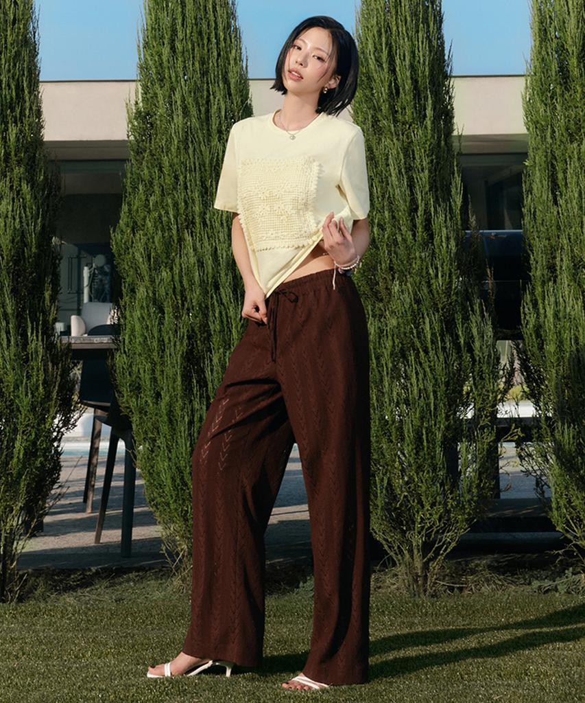 Deoesji 26Ss Жаккардовые брюки для отдыха