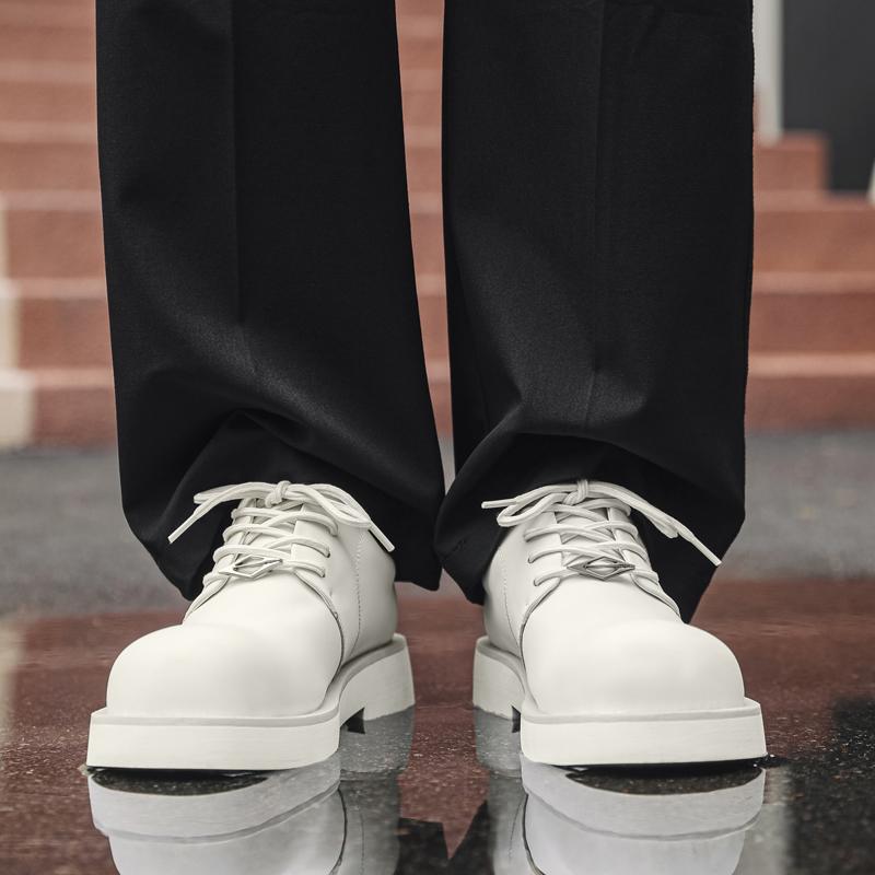 Дерби Мужские туфли на толстой подошве Модный минималистичный дизайн Стиль отдыха Бизнес Вечеринка На открытом воздухе Повседневные офисные молодежные Белые туфли