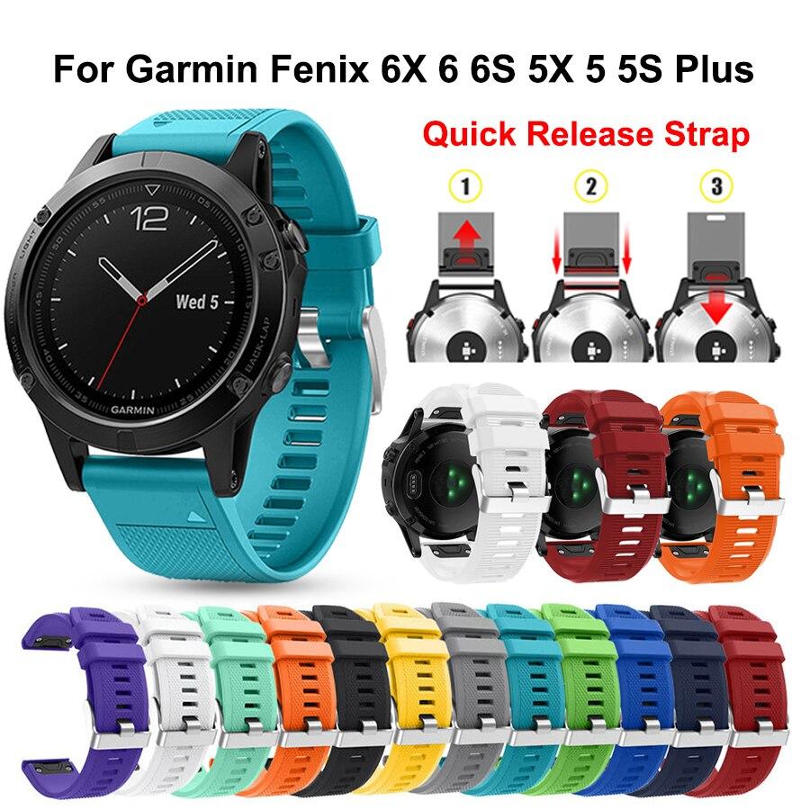 Quick Release Strap Silicone for Garmin Fenix 6 6S 6X Pro 5X 5 5S 3 3HR Forerunner 935 945