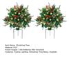 Освещенная рождественская елка, стойка для праздничных кашпо на батарейках, украшение 16 дюймов, искусственная рождественская сосна
