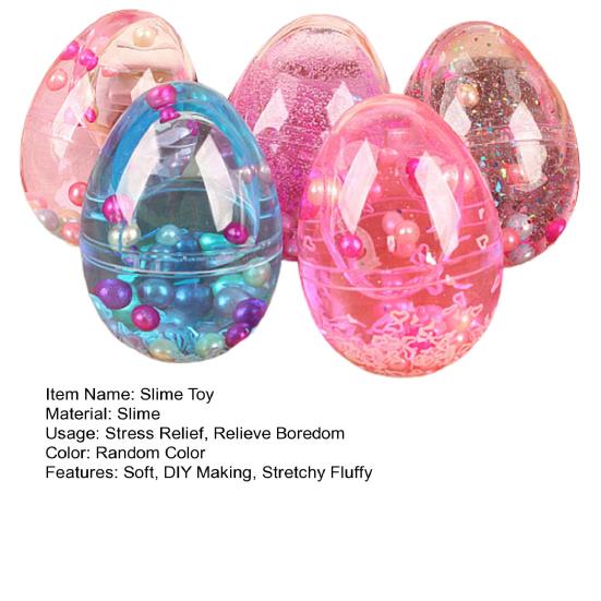 Игрушка Слайм Сделай Сам Тянущийся Нелипкий В Стиле Яйца Искусственный Жемчуг Кристальный Облачный Антистресс Игрушки Для Выпускания Пара Красочный Прозрачный Слайм Глина Игрушки для Игры Детская Игрушка Подарок