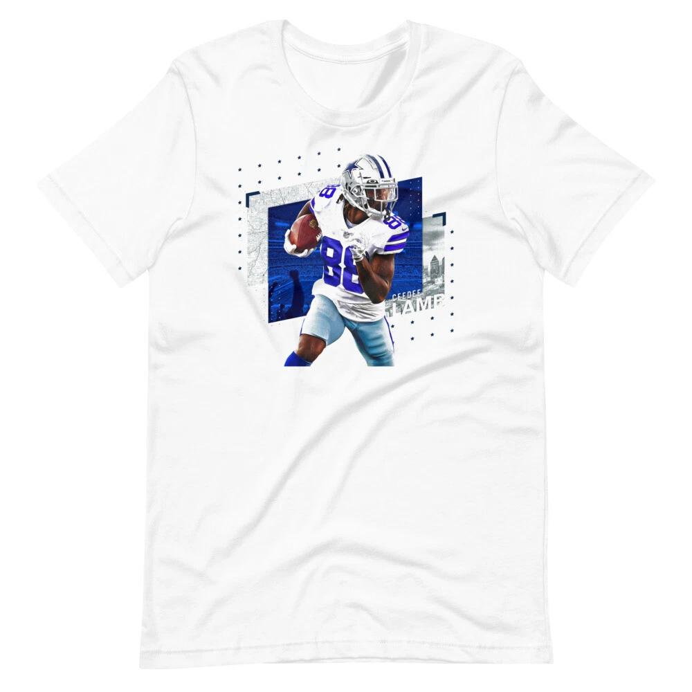 CEEDEE LAMB Dallas Football WR White Tee Short-Sleeve Unisex T-Shirt