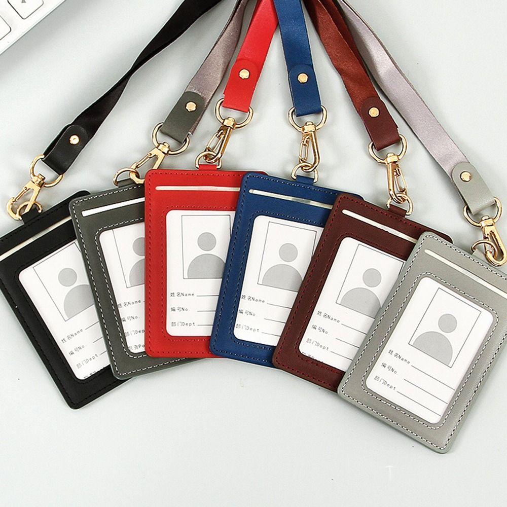 ID Badge Name Card Holders Collar Lanyard Holder Durable Work Card Holder  Women