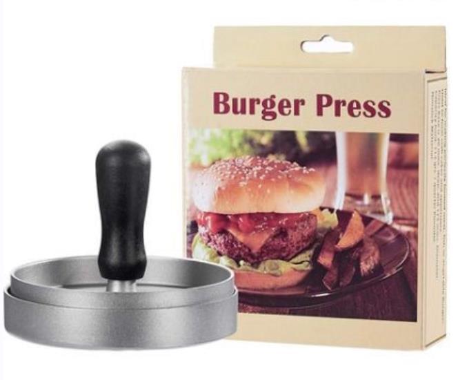 Пресс для гамбургеров из алюминиевого сплава с антипригарным покрытием и пластиковой ручкой