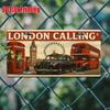 London Calling Metal License Plate -  Retro Aluminum Wall Art, London Landmark Design with Red Double-Decker Bus & Big Ben Clock