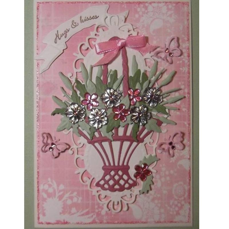 Металлические штампы, нож, форма для цветов, корзина для цветов, сделай сам, скрапбукинг, бумага, ремесло, тиснение, форма для ножа