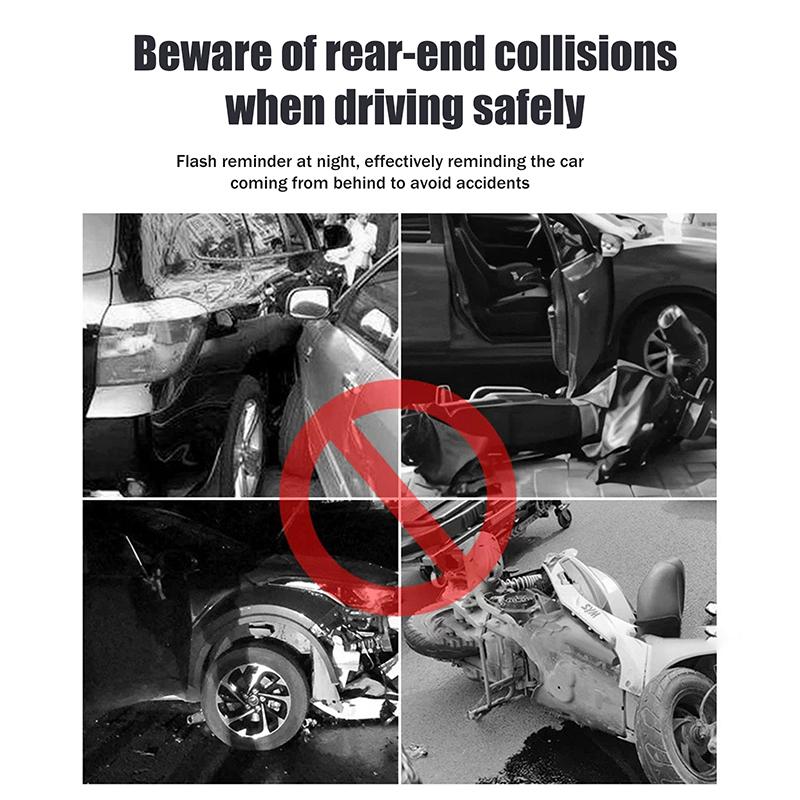 Solar Power Mortorcycle Led Warning Light Car Night Ride Tail Light Anti-Rear Strobe Light For Motorcycle Electric Bicycle