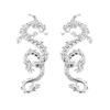 Gold/Silver Ear Stud Metal Earrings Fashion Dragon Earrings  Girl