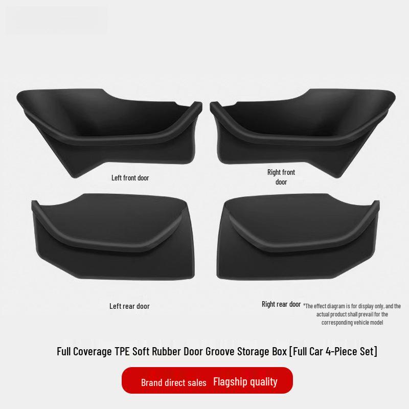 Tesla Model Y/3 Enhanced Door Storage Box & Slot Mat Set