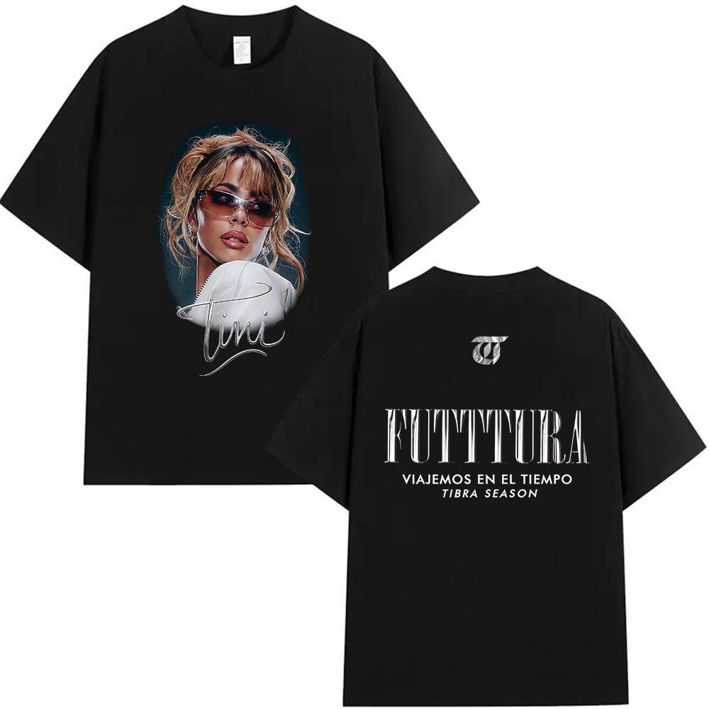 Singer TINI STOESSEL Futtura Tour New Album 2026 Graphic Tshirts Men Women Fashion Harajuku Short Sleeve Cotton Tees streetwear