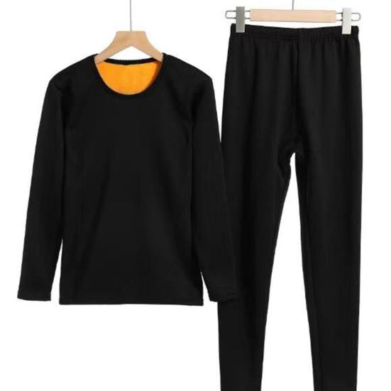 1 комплект мужского зимнего термобелья, утепленный, облегающий, удобный, прочный тканевый топ, брючный костюм