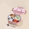 Insulated 4 Compartment Lunch Box Sealed Divided Food Storage Container  Student