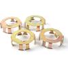New Trailer Wheel Spindle Nut Retainer For 2 To 8K Dexter 6-190 6-191, 4 Nuts & 4 Retainers